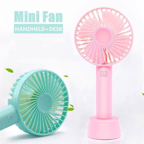 Portable Electric Rechargeable Handy Cooling Fan With Rechargeable Cell