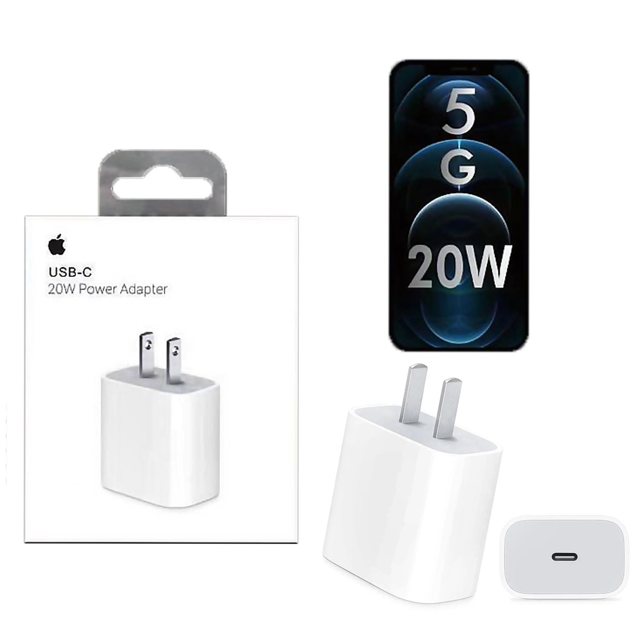 IPHONE USB-C PD 20W Power Adapter Charger 2 Pin