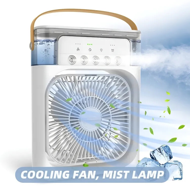 Portable Air Conditioner Fan, Mini Evaporative Air Cooler with 7 Colors LED Light.