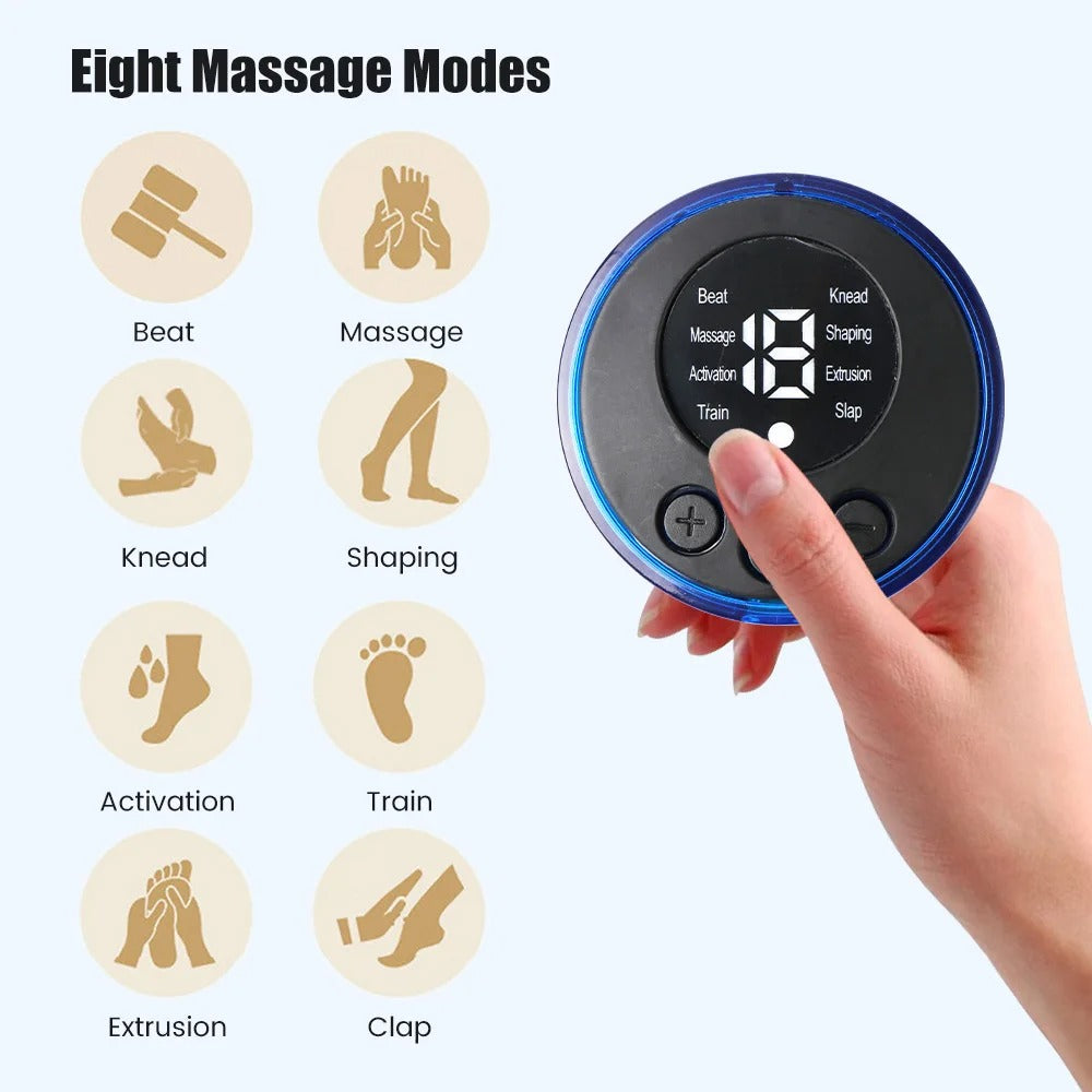 English EMS Cervical Vertebra Massage Patch Remote Control Electric Neck Massager for Muscle Pain Relief and Shoulder Relaxation